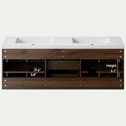 NOVAMAISON 60" Bathroom Vanity with view 3