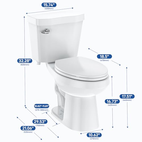 Two-Piece Toilets for Bathrooms Comfort view 2