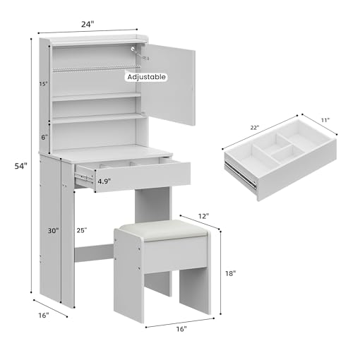 RIHHA Small Vanity Desk with view 2