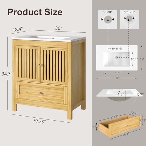 ELEVACHIC 30" Bathroom Vanity with view 2