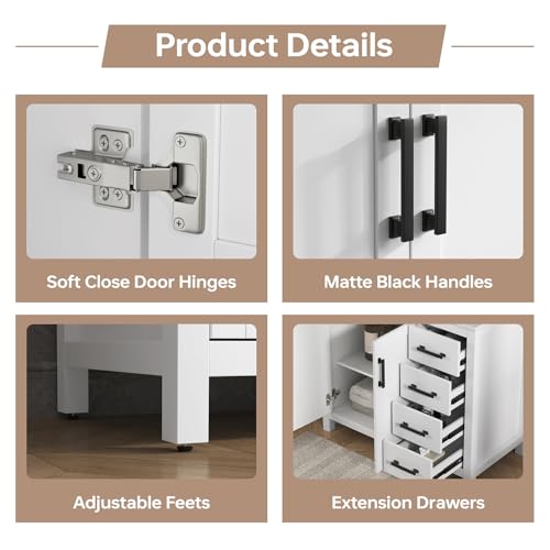 DELUXE LIVING 36 Inch Bathroom view 4