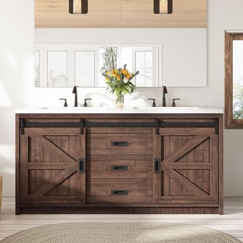 LUXOAK 61" Farmhouse Bathroom Double