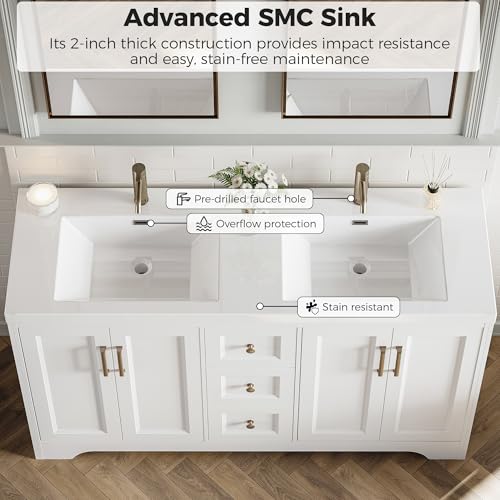 LIKIMIO 59" Bathroom Vanity with view 4