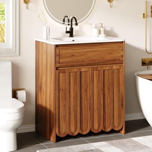 28 inch Brown Bathroom Vanity