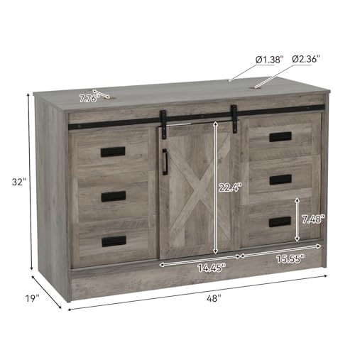 SOLIDEE 48" Barn Door Bathroom view 3