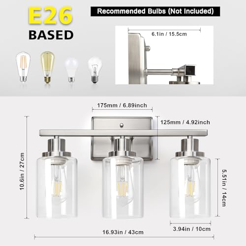 Ascher Bathroom Vanity Light Fixtures view 5