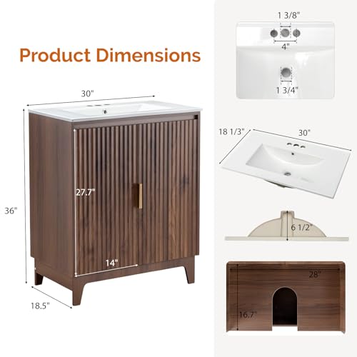 VINGLI 30 Inch Bathroom Vanity view 2