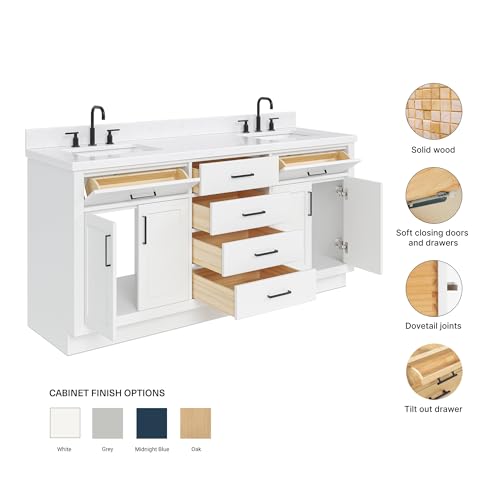 ARIEL Hepburn 72-inch Bathroom Vanity view 5