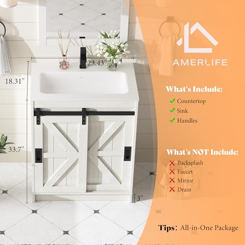 AMERLIFE 24'' Farmhouse Bathroom Vanity view 2