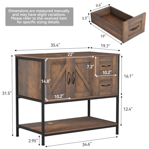 YOURLITE Bathroom Vanity 36" Farmhouse view 3
