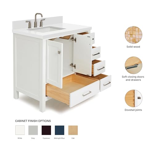 ARIEL Cambridge 36-inch Bathroom Vanity view 5
