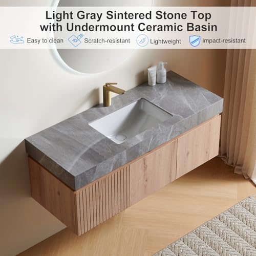 Ambrovina 48" Floating Bathroom Vanity view 3