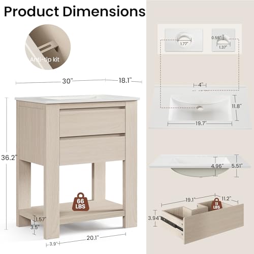 ModernMate 30" Bathroom Vanity with view 2