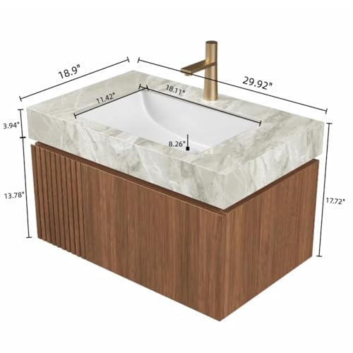Trygoal 30" Bathroom Vanity with view 2