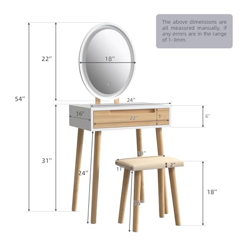 YOURLITE Makeup Vanity Table Set view 4