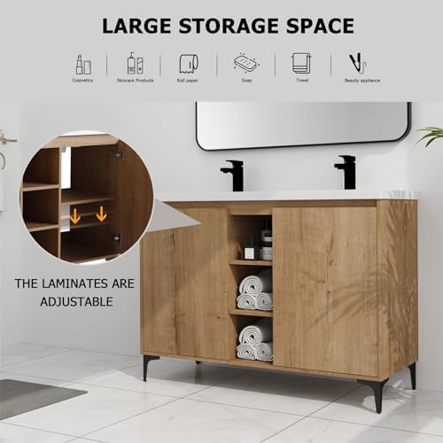 SSLine 48" Bathroom Vanity Double view 3