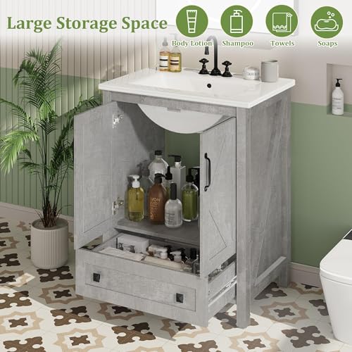Homhougo 30" Bathroom Vanity with view 5