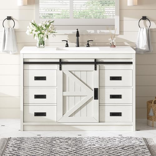 AMERLIFE 48" Farmhouse Freestanding Bathroom