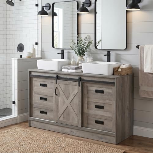 SOLIDEE 48" Barn Door Bathroom