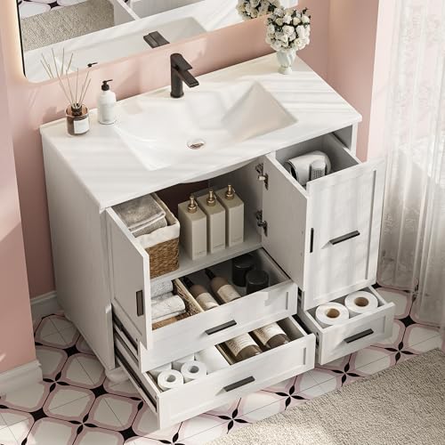 LIKIMIO 36" Bathroom Vanity with view 3