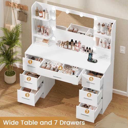 Quimoo Large Vanity Desk with view 3