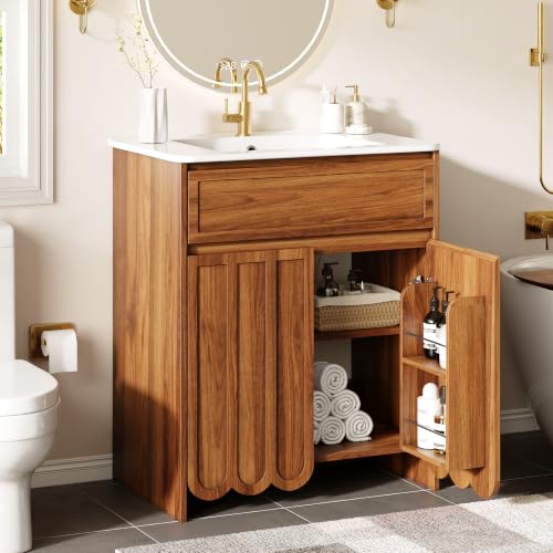 28 inch Brown Bathroom Vanity view 3