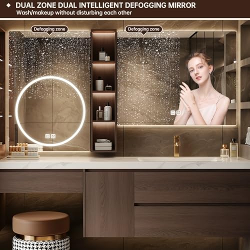 Floating Bathroom Vanity with Makeup view 4