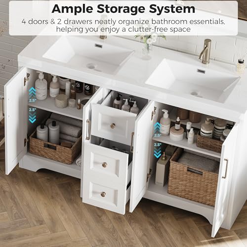 LIKIMIO 59" Bathroom Vanity with view 3