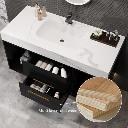 Glintee 40" Modern Floating Bathroom view 5