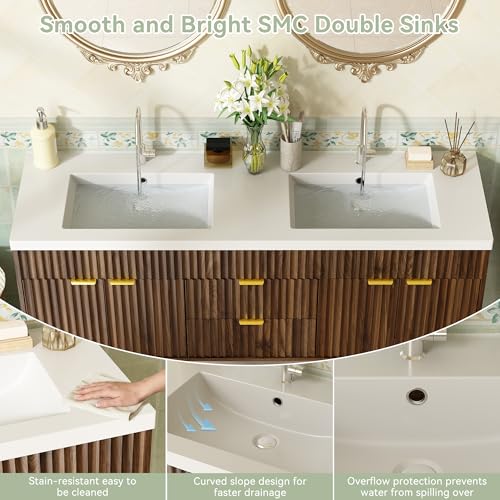 NOVAMAISON 60" Bathroom Vanity with view 4