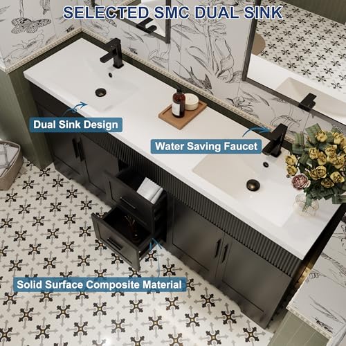 eclife 72" Bathroom Vanities Sink view 4