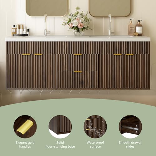 NOVAMAISON 60" Bathroom Vanity with view 5