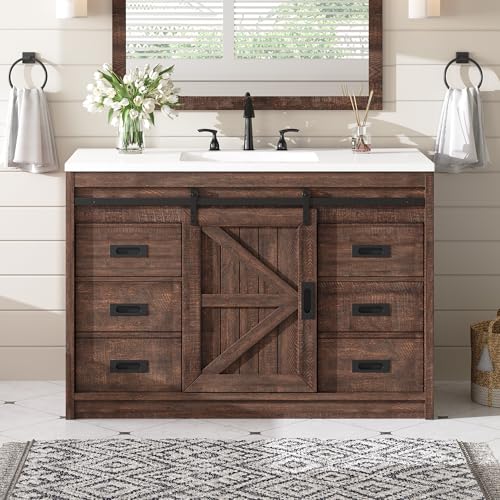 AMERLIFE 48" Farmhouse Freestanding Bathroom