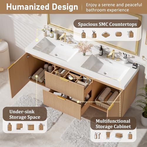 fatani 60" Bathroom Vanity with view 5