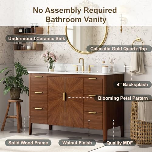 DELUXE LIVING 48 Inch Walnut view 3