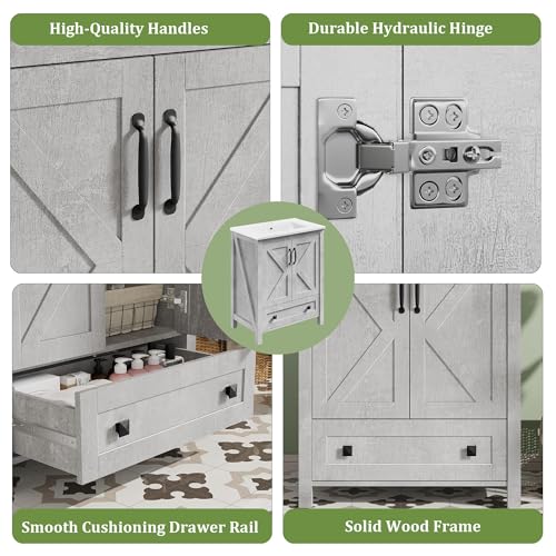 Homhougo 30" Bathroom Vanity with view 4