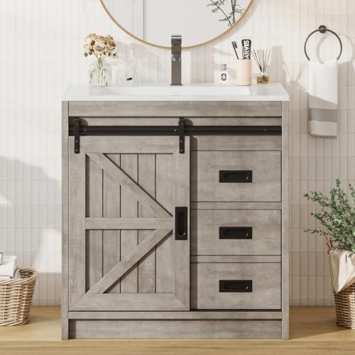 AMERLIFE Farmhouse Bathroom Vanity with