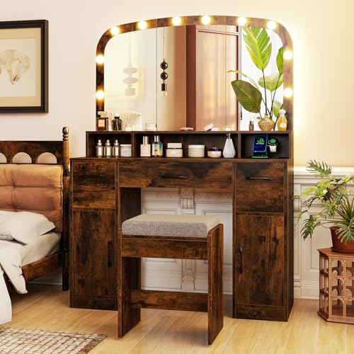 CHARMAID Large Vanity Desk with view 2