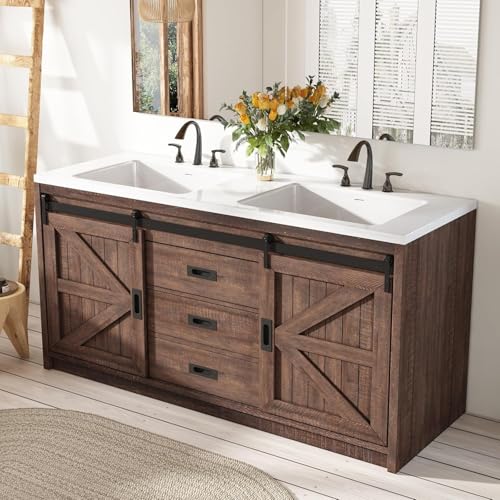 LUXOAK 61" Farmhouse Bathroom Double view 3