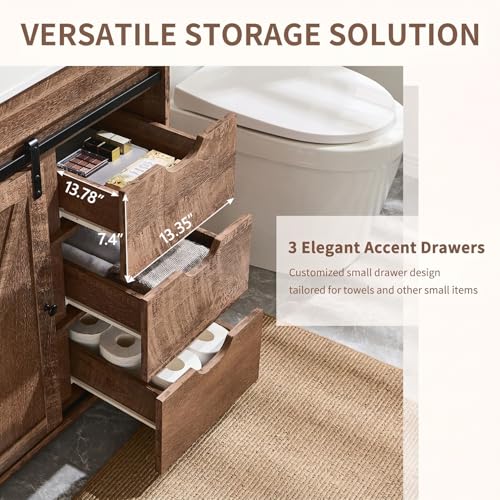 Aitjunz 30" Farmhouse Bathroom Vanity view 4
