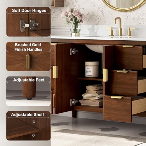 DELUXE LIVING 48 Inch Walnut view 5