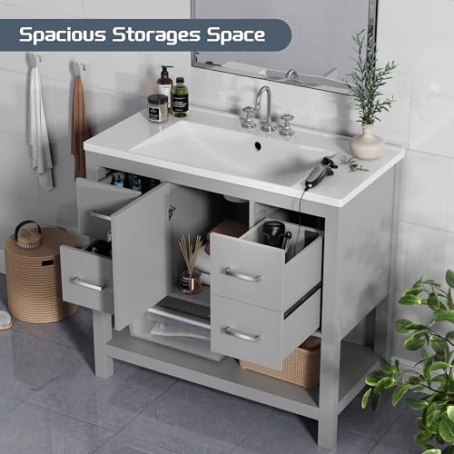 36" Bathroom Vanity with Single view 3