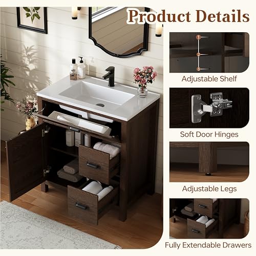 DELUXE LIVING 30 Inch Bathroom view 4