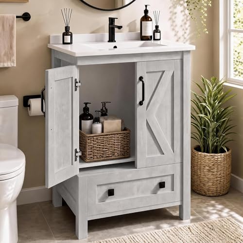 Homhougo 30" Bathroom Vanity with
