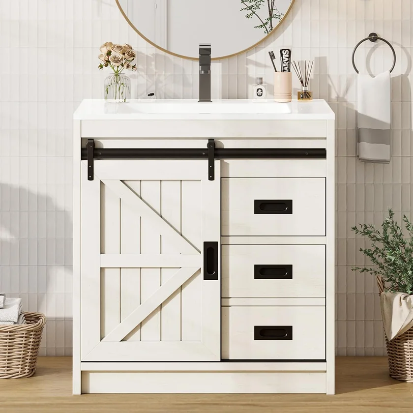 AMERLIFE 31 Antique White Vanity